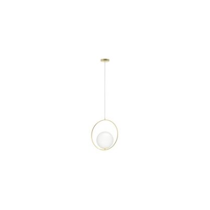 Lampa wisząca JUMBO 1 PENDANT złota oprawa biała kula AZ4983
