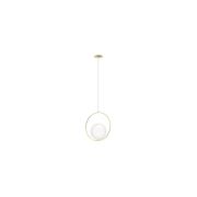 Lampa wisząca JUMBO 1 PENDANT złota oprawa biała kula AZ4983
