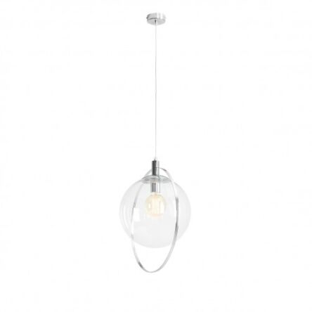 Lampa wisząca AURA CHROM szklana kula z chromowanym wykończeniem ALDEX 1065G4 