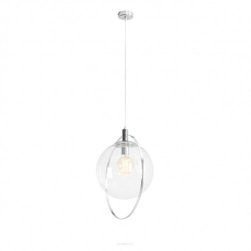 Lampa wisząca AURA CHROM szklana kula z chromowanym wykończeniem ALDEX 1065G4 