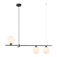 Lampa wisząca Barletta PND-76540-3-BK Italux eliptyczna kule na listwie nowoczesne