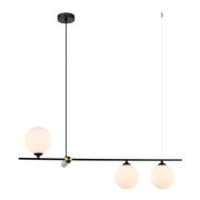 Lampa wisząca Barletta PND-76540-3-BK Italux eliptyczna kule na listwie nowoczesne