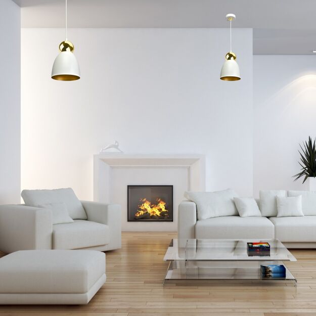 Lampa wisząca TAURUS WHITE/GOLD 1xE27 MILAGRO MLP6215