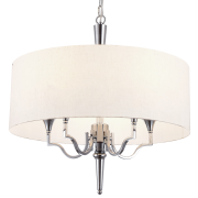 LAMPA WISZĄCA WASHINGTON DOLNA CZEŚĆ WYDŁUŻONA W SZPIC ABAŻUR  W KOLORZE BIAŁYM W KSZTAŁCIE RONDACOSMO LIGHT P05922WH