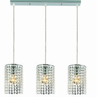 LAMPA WISZĄCA Bright Star 3 wisząca linia TRANSPARENTNY / SREBRNY light prestige METAL / CHROM / KRYSZTAŁ / E27 / 60W