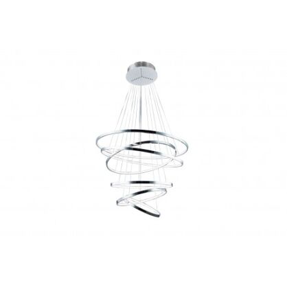 Lampa wisząca WHEEL 6 LONG DIMM AZ2990 nowoczesny styl w kolor chrom 6 okręgów o różnej średnicy ściemnialna bez pilota