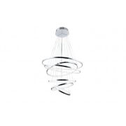 Lampa wisząca WHEEL 6 LONG DIMM AZ2990 nowoczesny styl w kolor chrom 6 okręgów o różnej średnicy ściemnialna bez pilota