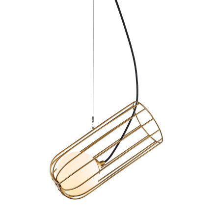 Lampa wisząca COCO MDM-3941/1 GD Italux NOWATORSKA LAMPA SZKLANY KLOSZ W 