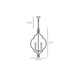 LAMPA WISZĄCA Nashville fantazyjny kształt  czarno-złota COSMO LIGHT P05186BK AU - 4