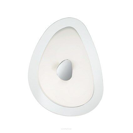 Plafon GEKO PL3 D40 CHROM Ideal Lux  018508 metalowa rama dyfuzor ze szkła w środku biały