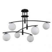 Lampa wisząca Senai PND-31322-6A-SB Italux Czarno-biała nietypowa