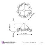 Lampa wisząca MARSIADA LDP 6033-40 (CHR) Lumina Deco Nowoczesna chrom białe klosze - 2