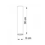 PLAFON LAGOS czarny aluminium Nowoczesna SL.0436 SOLLUX LIGHTING RURA WALEC - 6