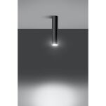 PLAFON LAGOS czarny aluminium Nowoczesna SL.0436 SOLLUX LIGHTING RURA WALEC - 2