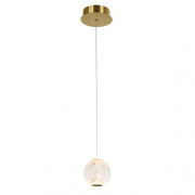 Lampa wisząca Rosario PND-12220121-1A-GD Kula średnica 12 cm złote wykończenie