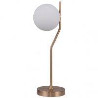 Lampa stołowa  CARIMI TB-3300-1-HBR Italux  NOWOCZESNA KULA MOSIĄDZ LAMPKA BIURKOWA  G9 