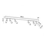 Lampa sufitowa EYETECH 6 SL.0901 SOLLUX LIGHTING listwa czarna 6x G9 - 2
