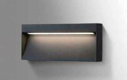 Lampa ścienna CASORIA SLIM AZ4368 Azzardo zewnętrzny prostokątny szary