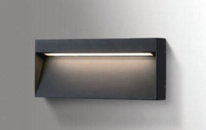 Lampa ścienna CASORIA SLIM AZ4368 Azzardo zewnętrzny prostokątny szary