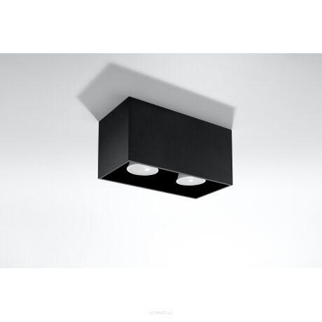 PLAFON SOLLUX Prostokątny Plafon QUAD MAXI Czarny Nowoczesna Lampa na Sufit Oświetlenie LED SL.0381 Sollux Lighting