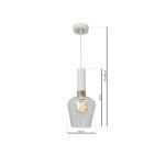 Lampa wisząca ROMA WHITE szklany klosz MILAGRO MLP6487  - 3