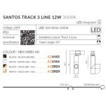 Reflektor szynowy SANTOS TRACK 3 LINE 12W AZzardo AZ4184 łamany biały - 4