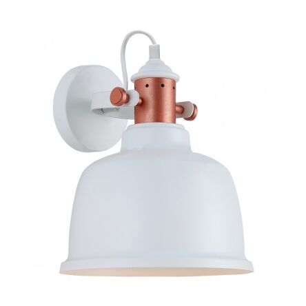 LAMPA ścienna kinkiet Italux Treppo MBM-2987/1 W wykonana jest ze stali o białym wykończeniu nowoczesna