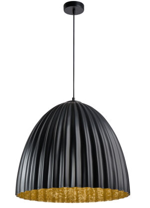 Lampa wisząca TELMA 70 SIGMA 32027 KARBOWANA CZARNA ZŁOTA