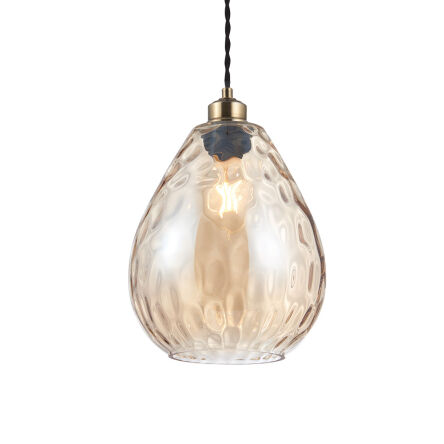 Lampa wisząca EILEEN barwione szkło koniak ENDON 60298 