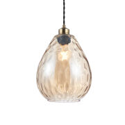 Lampa wisząca EILEEN barwione szkło koniak ENDON 60298 