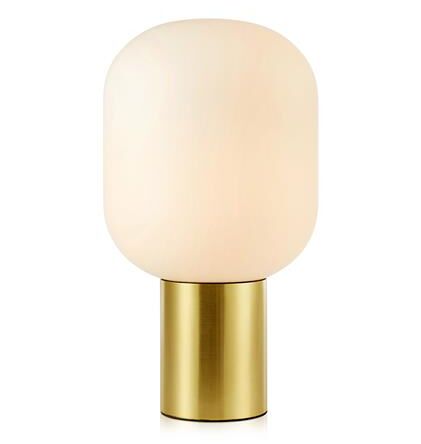 Lampa stołowa BROOKLYN 107868 Markslojd W STYLU SKANDYNAWSKIM MOSIĄDZ / BIAŁY E27