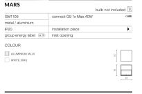 Kinkiet Mars  aluminium AZzardo GM1109 AZ0895  techniczny z metalu w kolorze aluminium kwadrat świeci  w górę i dół - 4