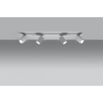 LAMPA SUFITOWA NA LISTWIE  MERIDA kolor szary 4 ruchome źródła światła SOLLUX  NOWOCZESNA stal  SL.0461 - 3