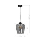 Lampa wisząca SANTIAGO SMOKED 1xE27 MLP6606  - 3