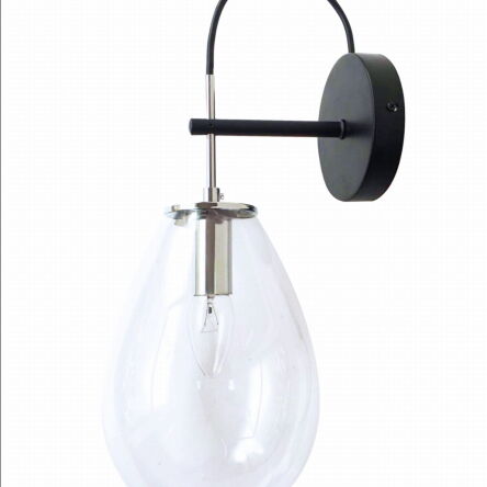 KINKIET Fondi  TRANSPARENTNY light prestige METAL / SZKŁO / E14 / 40W