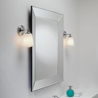 Kinkiet Astro Anton 0507 okragła podstawa mleczny klosz nowoczesny chrom IP44 1106001