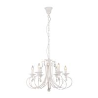 LAMPA WISZĄCA ZUMA LINE NOVIA PENDANT RLD94217-6A biała styl pałacowy kryształek 6 źródeł światła