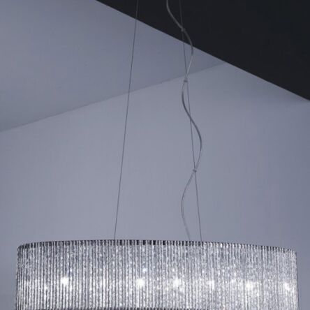 Lampa wisząca Anabella P0207-06E-F4QL Italux  chrom styl pałacowy elegancki elipsa