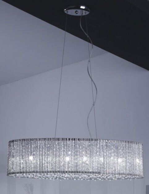 Lampa wisząca Anabella P0207-06E-F4QL Italux  chrom styl pałacowy elegancki elipsa