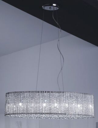 Lampa wisząca Anabella P0207-06E-F4QL Italux  chrom styl pałacowy elegancki elipsa