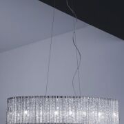 Lampa wisząca Anabella P0207-06E-F4QL Italux  chrom styl pałacowy elegancki elipsa