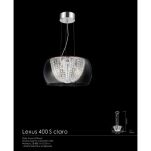 Lampa wisząca Lexus 400 S claro Orlicki Design  CHROMOWANE WYKOŃCZENIE  KLOSZ Z TRANSPARENTNEGO SZKŁA KRYSZTAŁY - 2
