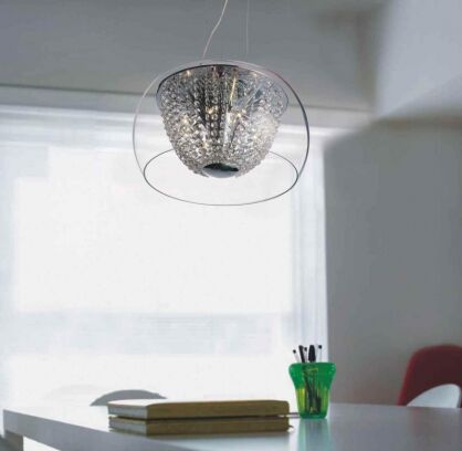 Lampa wisząca Lexus 400 S claro Orlicki Design  CHROMOWANE WYKOŃCZENIE  KLOSZ Z TRANSPARENTNEGO SZKŁA KRYSZTAŁY