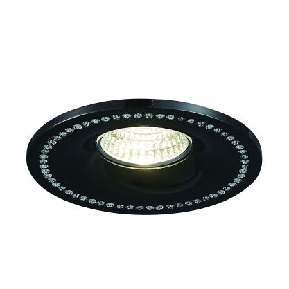 Lampa sufitowa wpuszczana nowoczesna CZARNA/CHROM Simon  Azzardo NC1767R-BK/CH, AZ1613