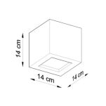 Kinkiet LEO SL.0871 SOLLUX LIGHTING szara ceramiczna kostka - 2