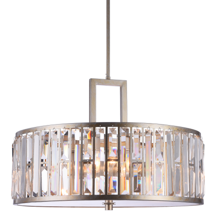 Lampa wisząca KYIV - P05134CP cosmolight Kryształowy pierścień szampańskie złoto EKSTRAWAGANCKA 