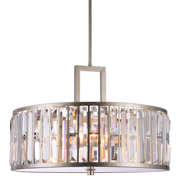 Lampa wisząca KYIV - P05134CP cosmolight Kryształowy pierścień szampańskie złoto EKSTRAWAGANCKA 
