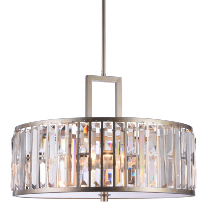 Lampa wisząca KYIV - P05134CP cosmolight Kryształowy pierścień szampańskie złoto EKSTRAWAGANCKA 