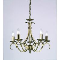 Lampa wisząca BERNICE 5x antyczny mosiądz ENDON LIGHTING 2030-5AN  