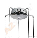 Lampa wisząca Tasos 5 AZzardo MD2095A-5BK   AZ0981 nietypowy elegancki klosze są wykonane z metalu chromowanego i szkła w kolorze czarnym  - 2